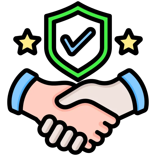 Trust shield and handshake